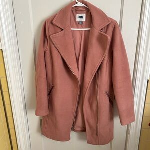 Wool Blend Pink Winter Coat